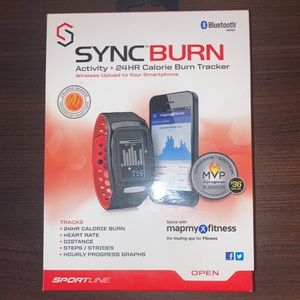 Sportline syncburn activity tracker with heart rate,calorie,distance,and steps